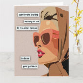 Ich bewundere deine Geduld Karte (Gelbe Blume)