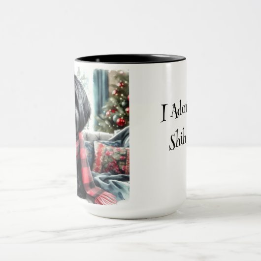 Ich bewundere meinen Shih Tzu Weihnachts-Tasse-Cup Tasse (Zentrum)