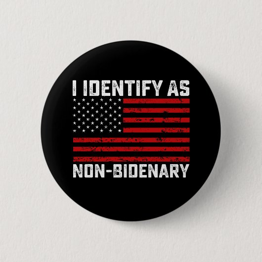 Ich bezeichne ihn als nicht bidenary Funny Biden T Button (Vorderseite)