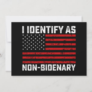 Ich bezeichne ihn als nicht bidenary Funny Biden T Einladung