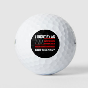 Ich bezeichne ihn als nicht bidenary Funny Biden T Golfball