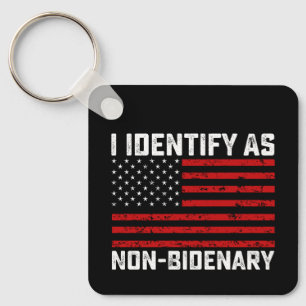 Ich bezeichne ihn als nicht bidenary Funny Biden T Schlüsselanhänger