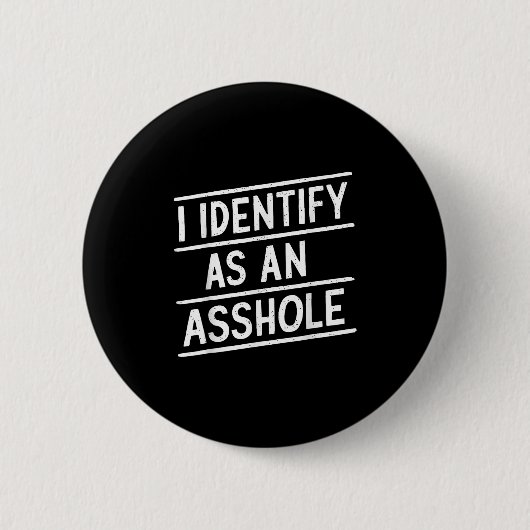 Ich bezeichne mich als eine hölzerne, lustige Sark Button (Vorderseite)