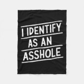 Ich bezeichne mich als eine hölzerne, lustige Sark Fleecedecke (Vorderseite)