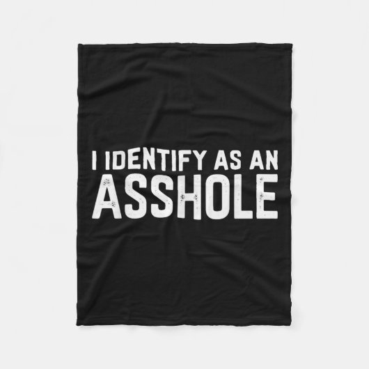 Ich bezeichne mich als eine hölzerne, lustige Sark Fleecedecke (Vorderseite)