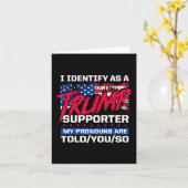 Ich bezeichne mich als Trump-Unterstützer, den mei Karte (Gelbe Blume)