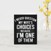 Ich bezweifle nie die Entscheidung meiner Ehefrau, Karte (Gelbe Blume)