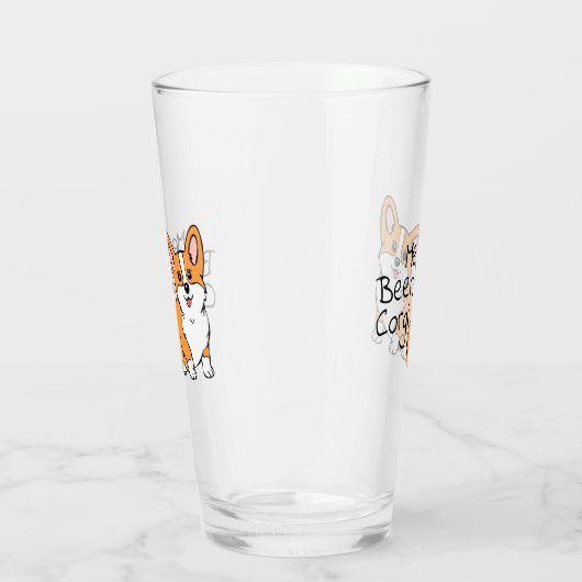 Ich, Bier & Corgi Beer Glas (Links)
