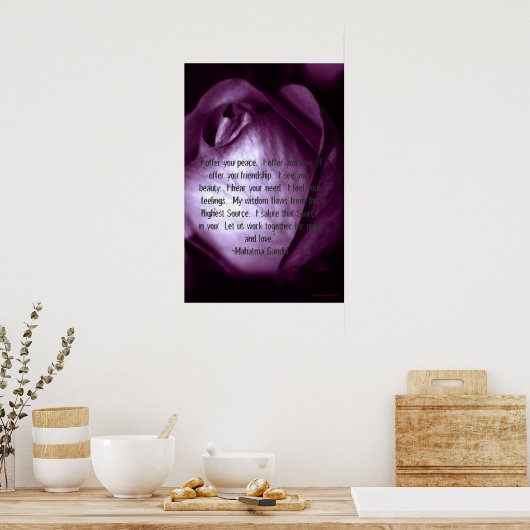 "Ich biete dir Frieden..." Poster (Küche)