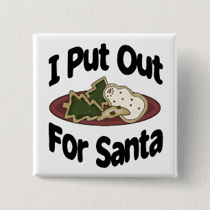 Ich biete es für den Weihnachtsmann an Button