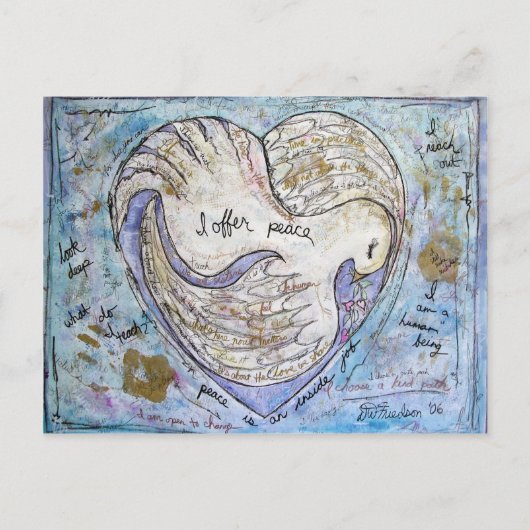 Ich biete Frieden an Postkarte (Vorderseite)