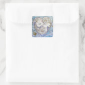 Ich biete Frieden Quadratischer Aufkleber (Tasche)