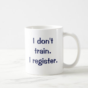 Ich bilde nicht aus.  Ich registriere Kaffeetasse