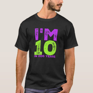 Ich bin 10 in Hundejahren Lustiges 70. Geburtstags T-Shirt