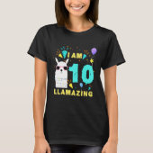 Ich bin 10 Jahre alt Llamazing Llama 10. Geburtsta T-Shirt (Vorderseite)