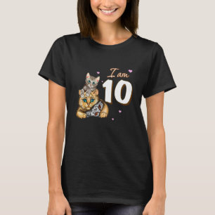 Ich bin 10 Katzen für den 10. Geburtstag Fan T-Shirt