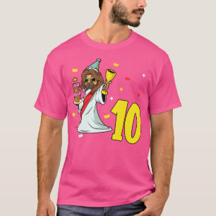 Ich bin 10 mit Jesus Kindergeburtstag 10 Jahre alt T-Shirt