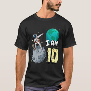 Ich bin 10 Raumfahrer Kid Moon Walker 10. Geburtst T-Shirt