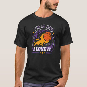 Ich bin 10 und ich Liebe Es Basketball 10. Geburts T-Shirt