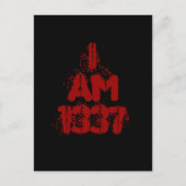 Ich bin 1337. Tief roter Text. Leet Gamer. Postkarte (Vorderseite)