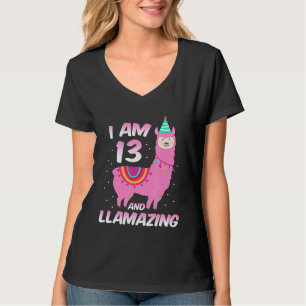 Ich bin 13 Jahre alt und lammernd Lama 13. Geburts T-Shirt