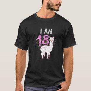 Ich bin 18 Alpaca Geschenk für Kinder 18. Geburtst T-Shirt