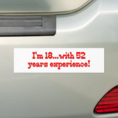 Ich bin 18 mit 52 Jahren Erfahrungs- Autoaufkleber (Auf Auto)