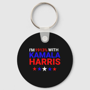 Ich bin 1913 % mit Kamala Harris 2024 Schlüsselanhänger