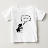Ich bin 1 Dog Speech Bubble Kleinkind Baby Shirt (Vorderseite)