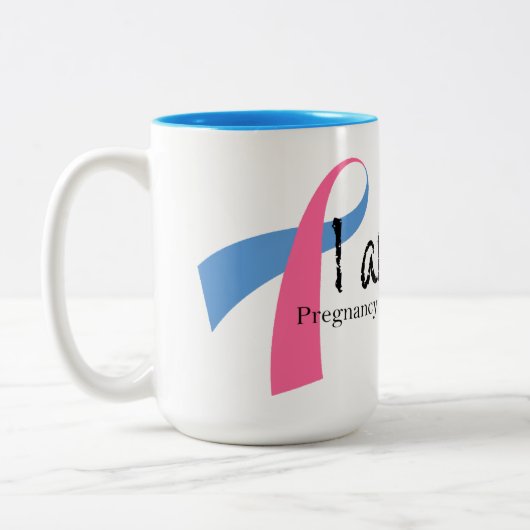 Ich bin 1 in Schwangerschaft 4 und im Zweifarbige Tasse (Links)