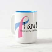 Ich bin 1 in Schwangerschaft 4 und im Zweifarbige Tasse (Vorderseite Links)