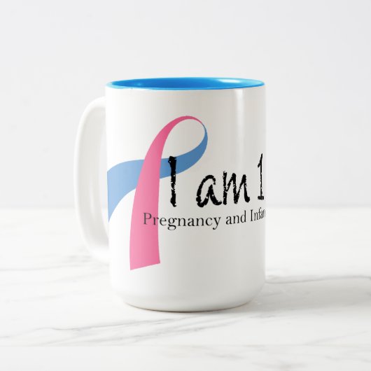 Ich bin 1 in Schwangerschaft 4 und im Zweifarbige Tasse (Vorderseite Links)