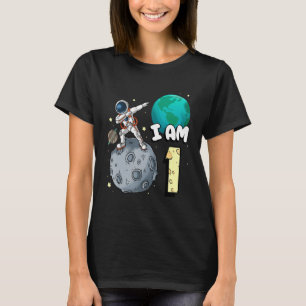 Ich bin 1 Raumfahrer Kid Moon Walker 1. Birthda T-Shirt