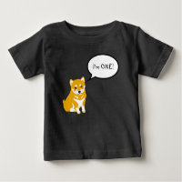 Ich bin 1 Shiba Inu Sprechblase 2 Black Baby T-Shi