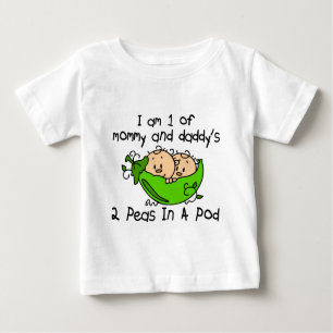Ich bin 1 von Mama-u. des Vatis 2 Erbsen in einer Baby T-shirt