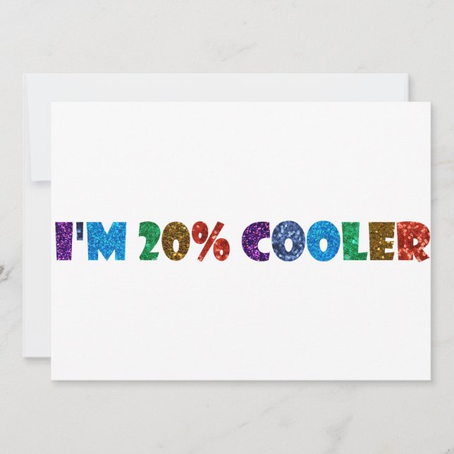 Ich bin 20% cooler (Vorderseite)