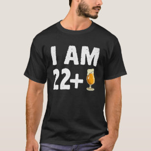 Ich bin 22 Plus 1 Middle Finger Funny 23. Bday 23 T-Shirt
