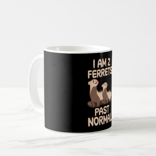 Ich bin 2 Frettchen über normal Kaffeetasse (Vorderseite Links)