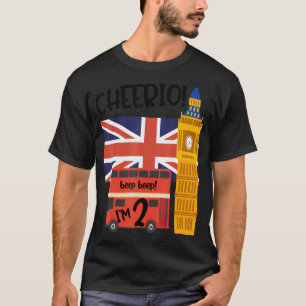 Ich bin 2. Geburtstag Britisch-London-Thema Großbr T-Shirt