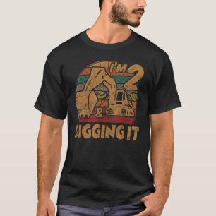 Ich bin 2 Jahre alt 2. Geburtstag Junge Ausgrabung T-Shirt