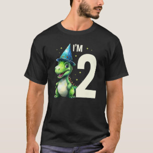 Ich bin 2 Jahre alt Dino Dinosaur Kindermädchen 2n T-Shirt