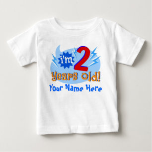 Ich bin 2 Jahre alt! (Personalisieren mit dem Name Baby T-shirt