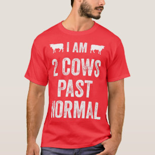 Ich bin 2 Kühe vergangener normaler Bauer Tier Lan T-Shirt