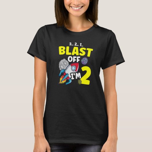 Ich bin 2 Science Future Scientist Happy Birthday  T-Shirt (Vorderseite)