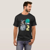 Ich bin 2 Space Astronaut Kid Moon Walker 2. Gebur T-Shirt (Vorne ganz)
