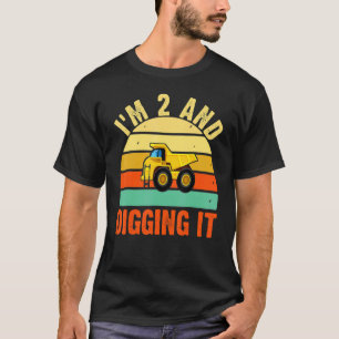 Ich bin 2 und graben es 2. Geburtstag Bau Tru T-Shirt