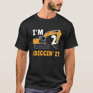 Ich bin 2 und graben es 2. Geburtstag Party Constr T-Shirt