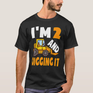 Ich bin 2 und graben es ist 2 Jungs 2. Geburtstags T-Shirt