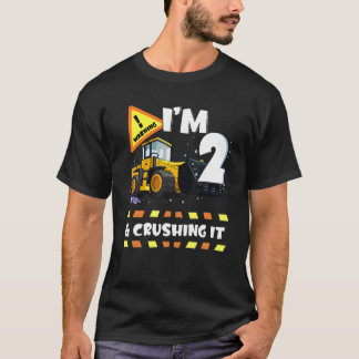 Ich bin 2 und zerstöre es Baubagger 2. B T-Shirt