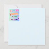 Ich bin 30, ich weiß, ich bin ein Spätblüter Einladung (Rückseite)